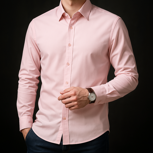 Velmora Luxe Satin Long Sleeve Shirt