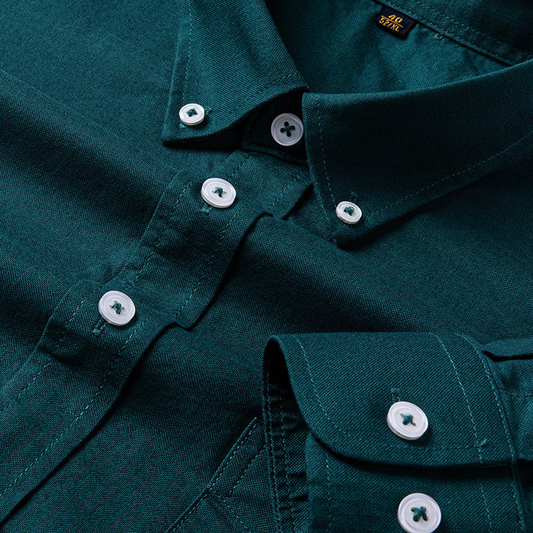 Blue Dianne Executive Cotton Long Sleeve Oxford Shirt