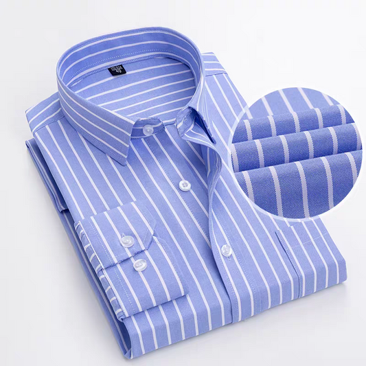 Vertical Luxe Striped Cotton Shirt