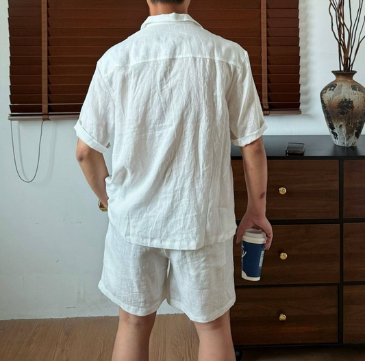 Linen Mist Riviera Shirt & Boxer Co-Ord Set