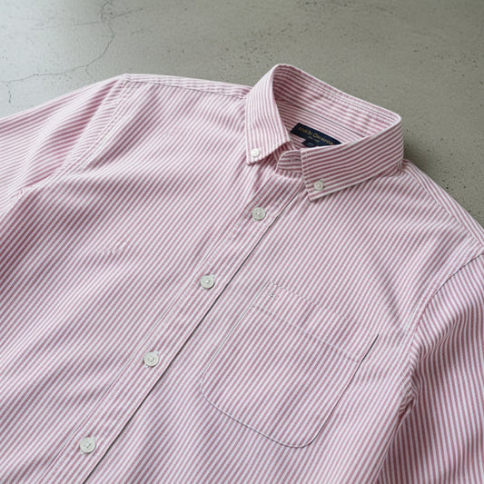 Crimson Pinstripe Heritage Cotton Shirt