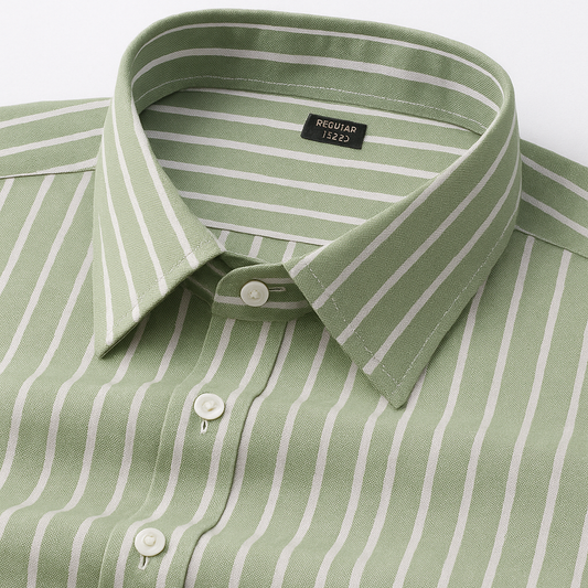 Vertical Luxe Striped Cotton Shirt