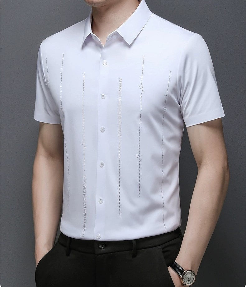 Glacient Stretch Pinstripe Shirt