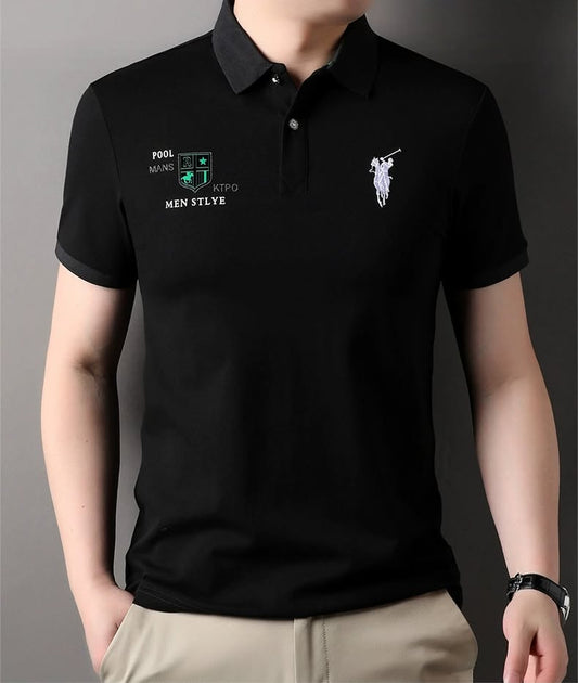 Emerald Stallion Crest Polo T-Shirt