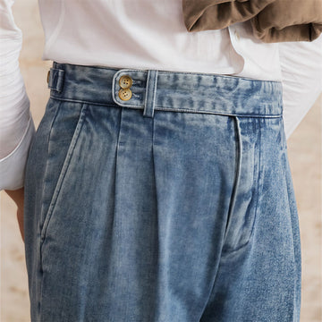 Denim Weave Signature Gurkha Trousers
