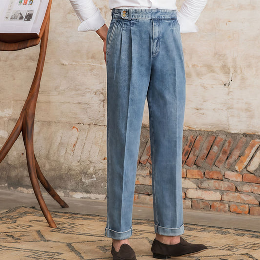 Denim Weave Signature Gurkha Trousers