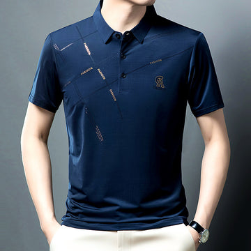 Geoluxe Pattern Accent Polo T-Shirt