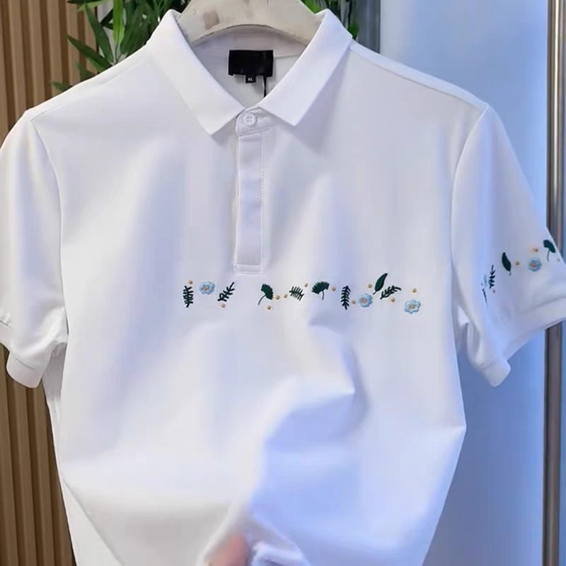 Botanic Trail Embroidered Piqué Polo T-Shirt