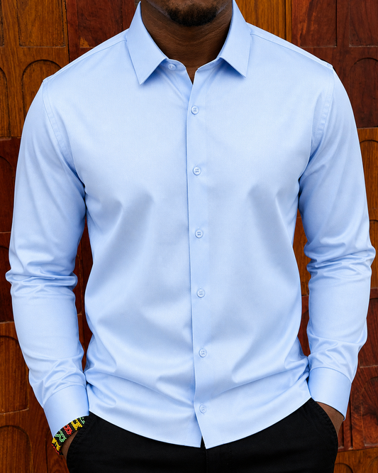 Men's Silk Luxury Business Long Sleeve Shirt