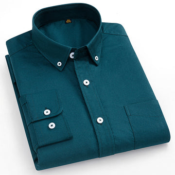 Blue Dianne Executive Cotton Long Sleeve Oxford Shirt