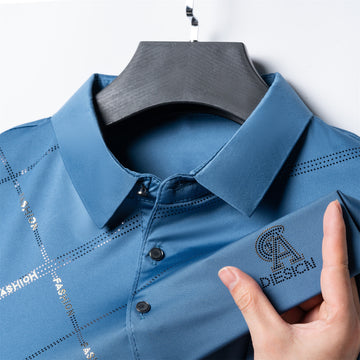 Geoluxe Pattern Accent Polo T-Shirt