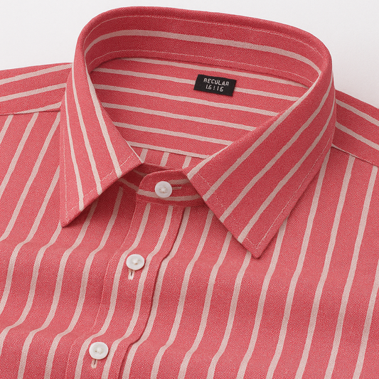 Vertical Luxe Striped Cotton Shirt