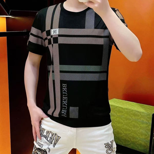Obsidian Gridweave Emblem T-Shirt