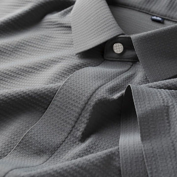 Azure Whisper Textured Half Sleeve Shirt